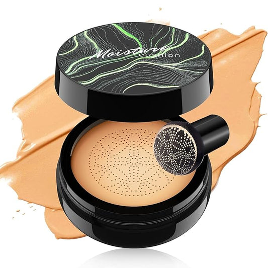 Mushroom Head Air Cushion CC Cream Foundation Moisture Cushion BB Cream for Women & Girls All Skin, Waterproof Full Coverage Self Adjusting Concealer (Medium)