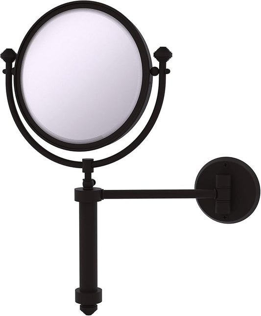 Allied Brass SB-4/2X Southbeach Collection Wall Mounted 8 Inch Diameter with 2X Magnification Make-Up Mirror, Oil Rubbed Bronze