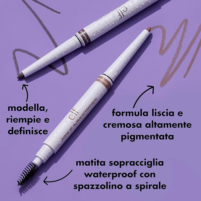 e.l.f. Instant Lift Waterproof Brow Pencil, Long-Lasting Eyebrow Pencil For Grooming & Shaping Eyebrows, Vegan & Cruelty-free, Taupe