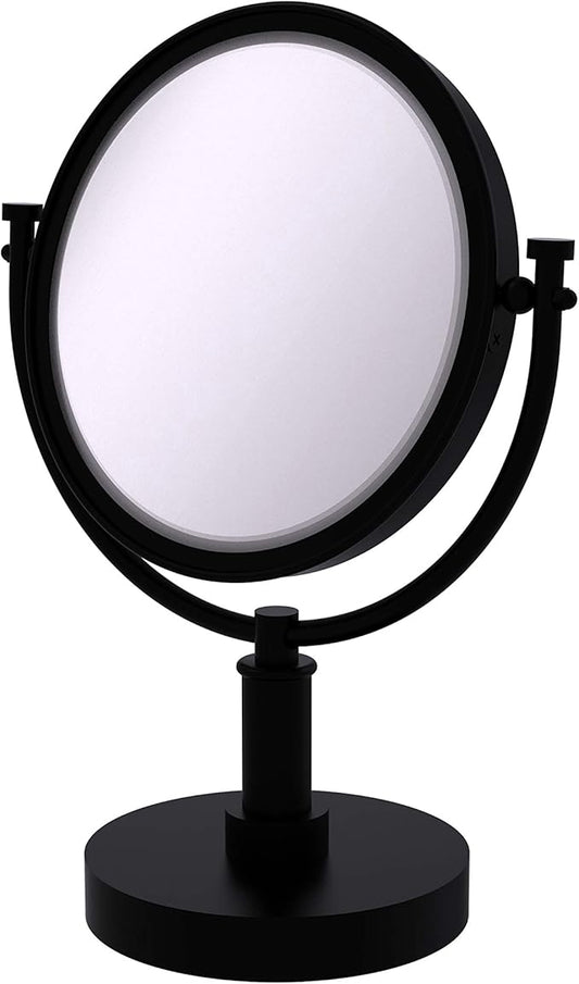Allied Brass DM-4/4X-BKM 8-Inch Table Mirror with 4X Magnification, 15-Inch, Matte Black