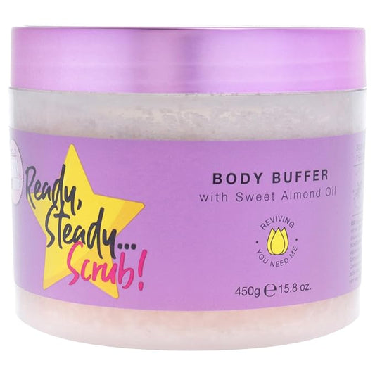 Sorry Not Sorry Ready Steady Scrub Body Buffer by So…? for Women - 15.8 oz Exfoliating Body Scrub | Smoothing & Hydrating Formula | Enriched with Nourishing Ingredients for Soft.