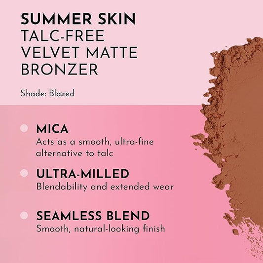 Women's Talc Free Velvet Matte Bronzer, Blazed, 0.3 oz/ 11 g