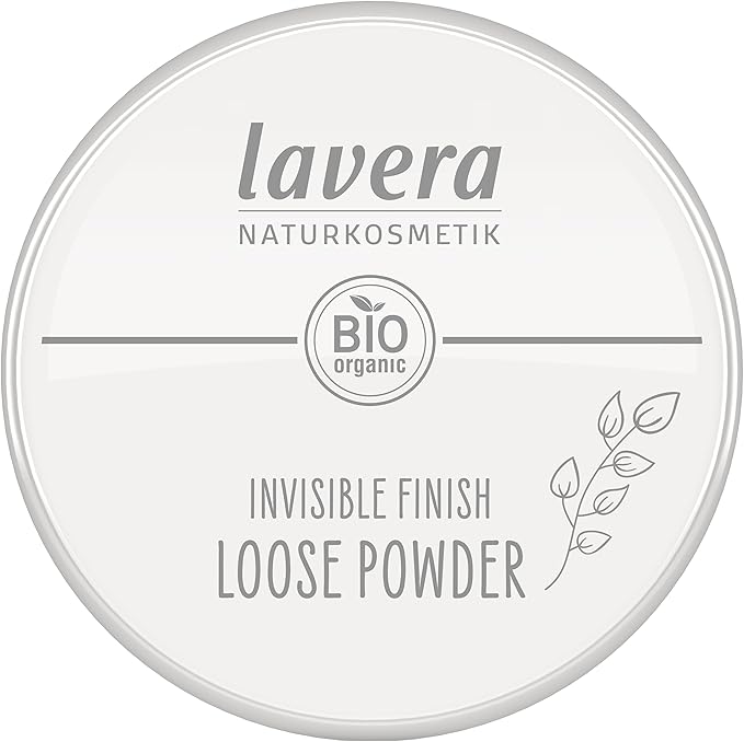lavera Invisible Finish Loose Powder - Long Lasting Setting Powder - Sets Make Up & Provides Matte Finish - Transparent Face Powder - PETA Certified - Vegan - Made in Germany - 0.4 Oz