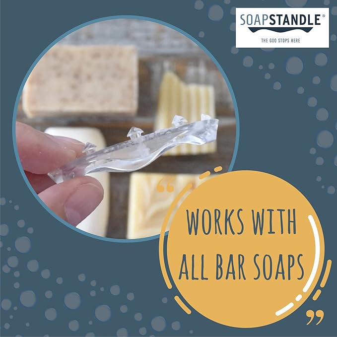 Bar Soap Gripper No Goo or Mess Soap Holder for Bath and Showers 2 Pack, Pink