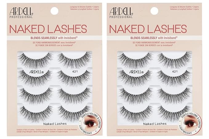 Ardell Strip Lashes Naked Lashes #421, 4 Pairs x 2-Pack