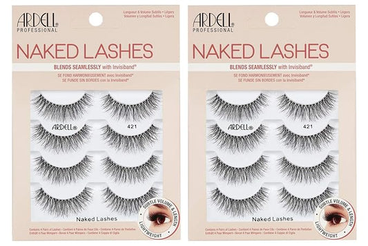 Ardell Strip Lashes Naked Lashes #421, 4 Pairs x 2-Pack