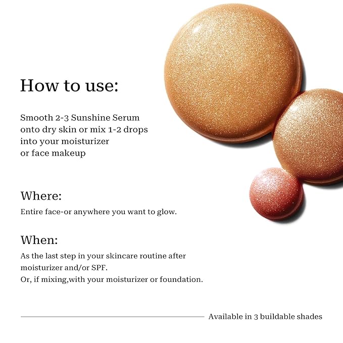 Instant Sunshine Bronzing Drops, Lightweight and Non-greasy Liquid Bronzer for Face Body, Glow Bronzing Serum Drops for Flawless Skin & A Radiant Finish(BRONZE)