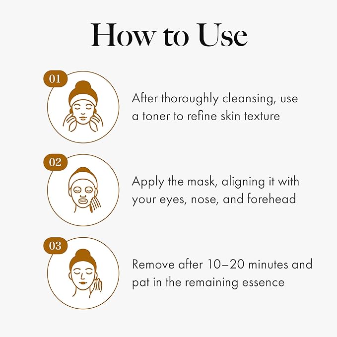 MASTINA White Mastic Ampoule Sheet Mask Pack of 12- Illuminating. Ultra-Moisturizing Facial Mask. Intensive Korean Skin Care. Fermented Mastic Gum