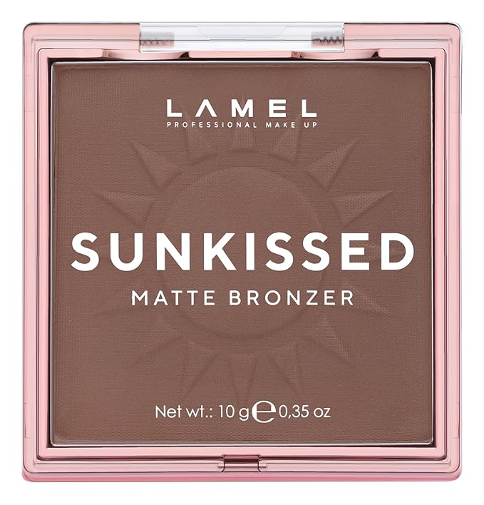 Sunkissed Matte Bronzer Face Powder - Non-Shimmer, Long Lasting, Non-Greasy Bronzing Organic Makeup Formula - Matte Finish - Natural Tan Skin - N. 402-0.35oz.