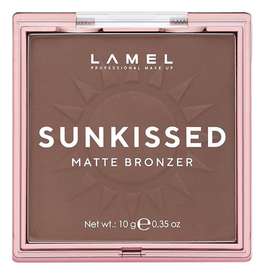 Sunkissed Matte Bronzer Face Powder - Non-Shimmer, Long Lasting, Non-Greasy Bronzing Organic Makeup Formula - Matte Finish - Natural Tan Skin - N. 402-0.35oz.