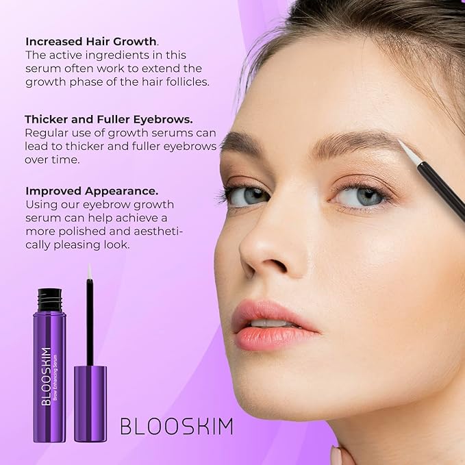 Eyebrow Growth Serum for Women & Men – Natural Brow Enhancing Serum to Grow Thicker, Fuller Brows Fast – Nourishing Eyebrow Hair Growth - 0.17 fl oz