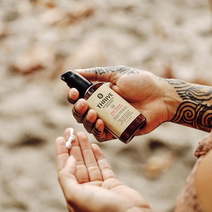 Thrive Natural Care Vacation Skin Care Set - Face Scrub, SPF30 and Face Wash - Vegan & Cruelty Free