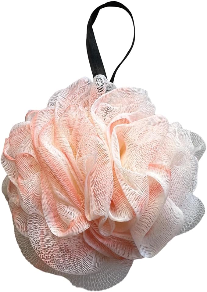 Loofah Sponge, Exfoliating Bath Sponge Body Scrubber Lofa Single Pack - Pink 50g (1 Pack)