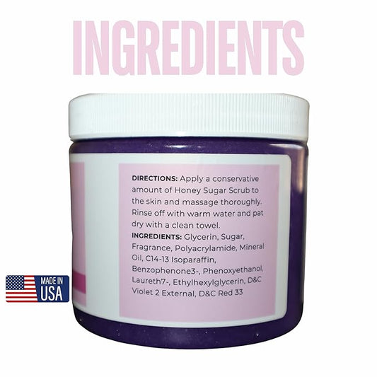 Honey Sugar Scrub Lavender Orchid, (16 Fl Oz (Pack of 1)