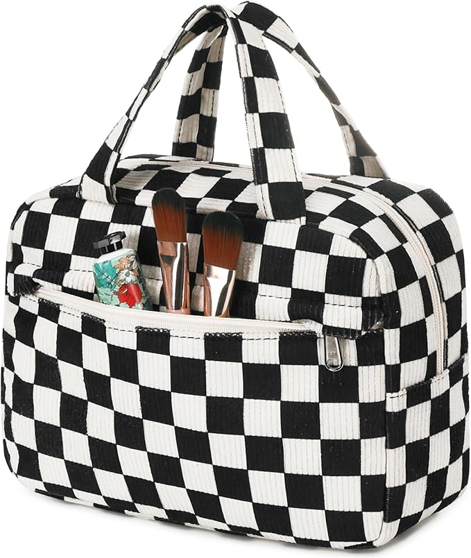 Makeup Bag for Women Cosmetic Bag Large Make Up Organizer Travel Toiletry Bags Waterproof Zipper Tote Pouch Purse for Girls