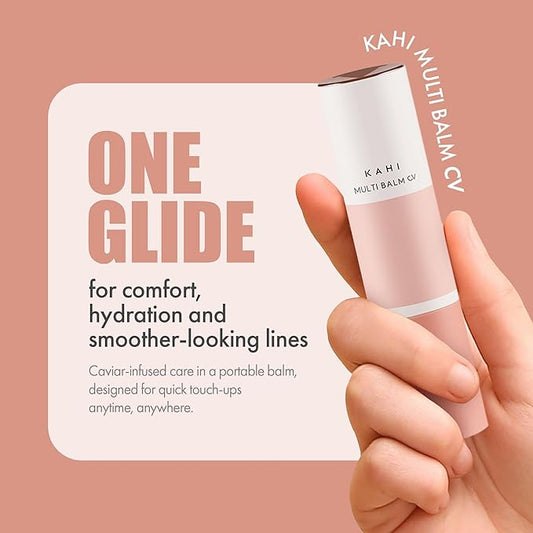KAHI Multi Balm CV - All-in-One Age-Defying Balm Stick with Beluga Caviar Oil - 48HR-Hydrating Moisturizer for Under Eye, Cheeks, Neck, Lips - Luxury Korean Skincare (9g, 0.31 oz)