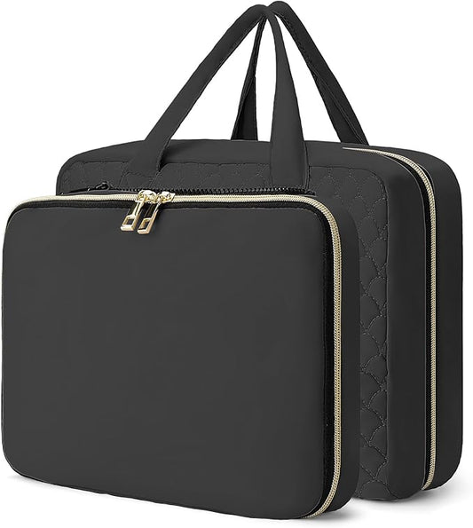 2 Psc Bag Of Free Disassembly Combination Large Travel Toiletry Bag With Makeup Bag,Dry & Wet Separation,Travel Organizer with Hanging Hook For Full-Sized Containers,Shampoo,Accessories,Toiletries