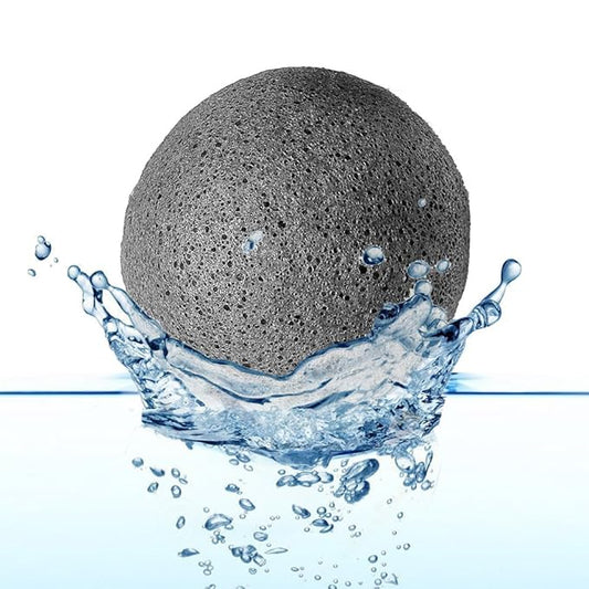 AMAKI SKINCARE Konjac Sponge Facial Cleanser with Added Green Tea and Activated Bamboo Charcoal-Sensitive to Oily and Acne Prone Skin Gentle Face Scrub, Face Sponges for Cleansing and Exfoliating