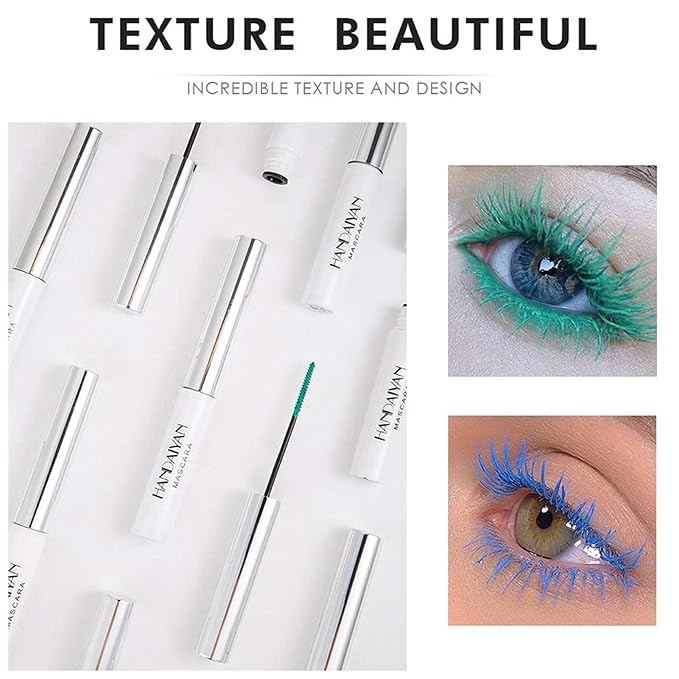 BONNIE CHOICE 9 Colors Colored Mascara Set for Eyelashes, Red Pink Purple Blue White Black Rainbow Colorful Mascara Waterproof Charming Long Lasting Voluminous Eye Makeup Mother's Day Gifts for Women