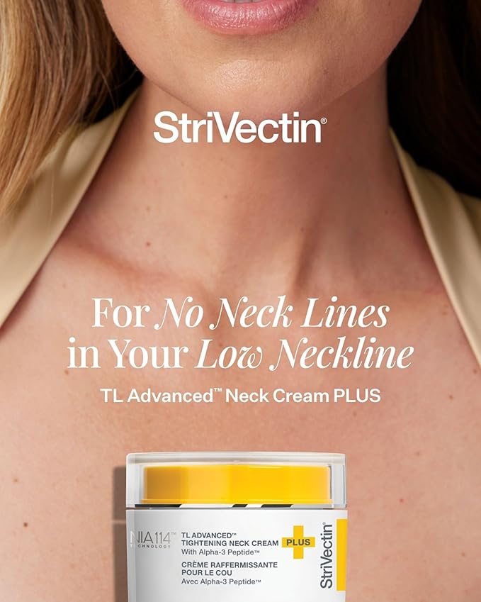 StriVectin Tighten and Lift Advanced Neck Cream PLUS, 3.4 oz for Tightening and Firming Neck and Décolleté Lines, Visibly Reducing Sagging and Crepey Skin for Smooth Healthy Looking Skin