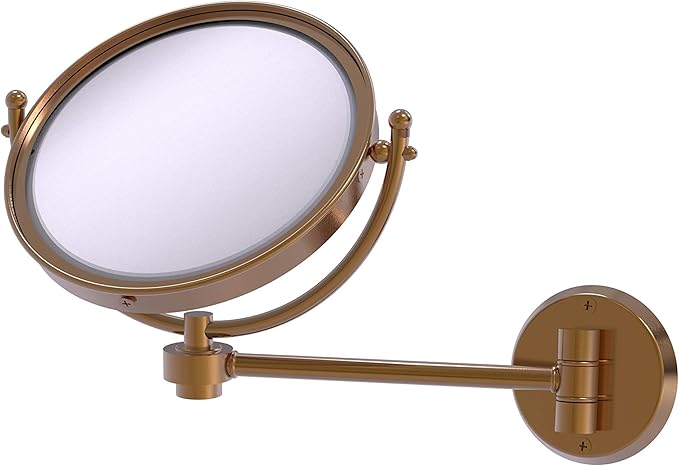 Allied Brass WM-5/4X 8 Inch Wall Mounted 4X Magnification Make-Up Mirror, Brushed Bronze