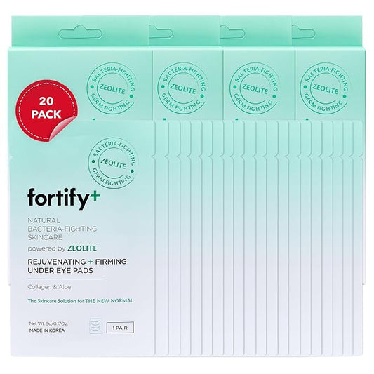 9-in-1 Korean Under Eye Pads with Zeolite - Anti Dark Circles & Puffy Eyes Treatment, Dermatologist Tested - Hydrating & Anti-Aging Eye Patches - Natural Clean Beauty - 20 Pairs