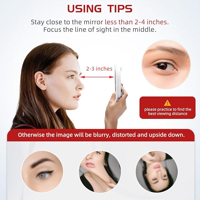 20X Makeup Magnifying Mirror, 6inch Makeup Magnification and Tweezers Set, 20X Travel Magnified Mirror with 3 Suction Cups for Easy Mounting - Blackhead/Blemish Removal for Women Men