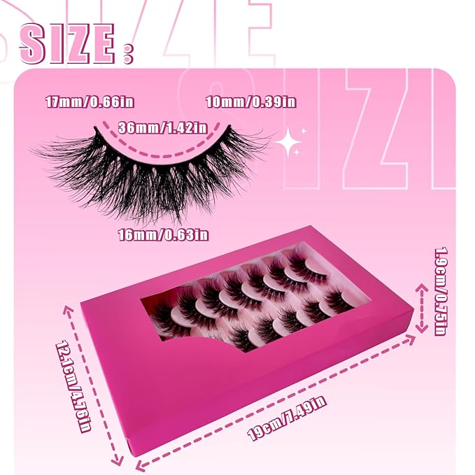 8Pair False eyelash book with tweezer Soft Reusable Handmade Volume Fluffy eyelashes(3D985tw)