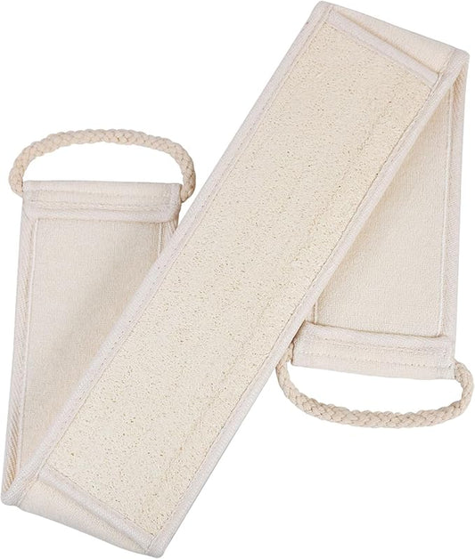 OWIIZI Natural Stiff Loofah Back Scrubbers for Shower, Exfoliating Body Scrubber Loofah Sponge with Long Handle Loofah Back Brushes for Shower for Men Women Deep Clean