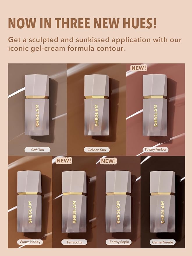 SHEGLAM Sun Sculpt Liquid Contour Stick Long Lasting Cream Bronzer Makeup-Soft Tan