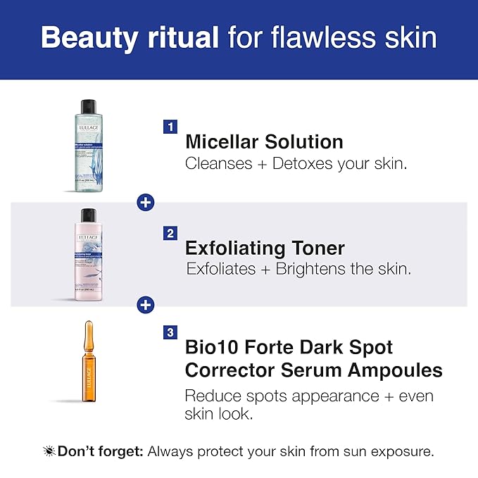 LULLAGE Micellar Water Makeup Remover – Cleanser with Niacinamide, Spirulina & Glacier Water Solution for All Skin Types | Removes Waterproof Makeup | 6.8 Fl Oz