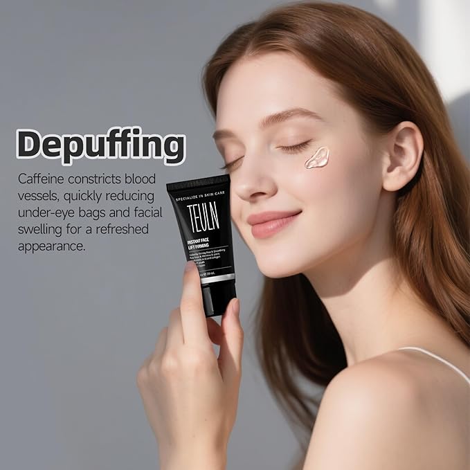 Instant Face Lift Cream,Instant Face Tightener, Smoothing Fine Lines, Wrinkles and Pores,face tightening and lifting，Rapidly Improves the Look of Aged Skin 1.01oz