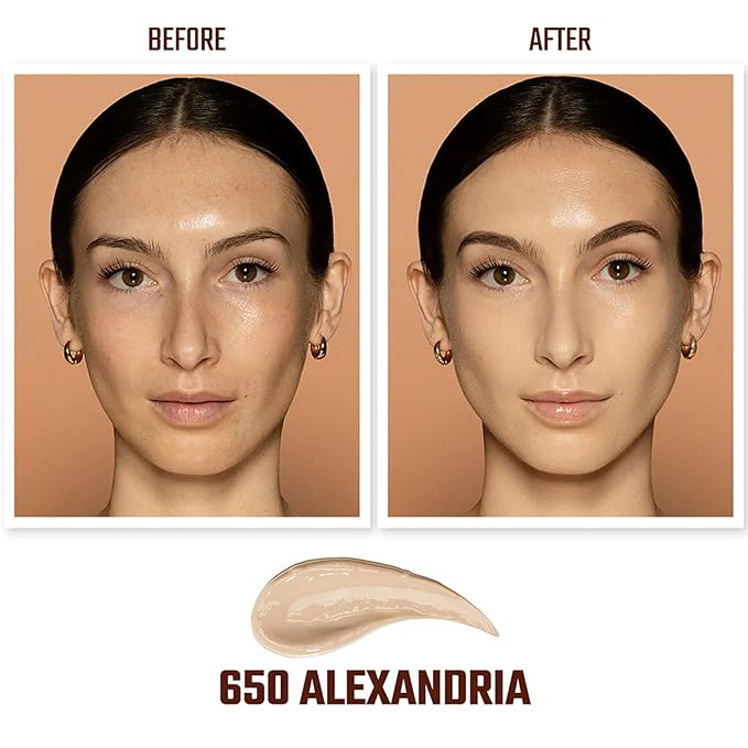 Juvia's Place I Am Magic Natural Radiance Foundation -650Alexandria- Full Coverage Liquid Foundation Makeup for Dry, Mature, Aging, and Combination Skin - Lightweight Longwear Base with Radiant Finish