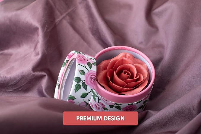 3D petal rose makeup blush gift highlighter Rare beauty blush rubor forma de rosa real rose flower red blush (Pink)