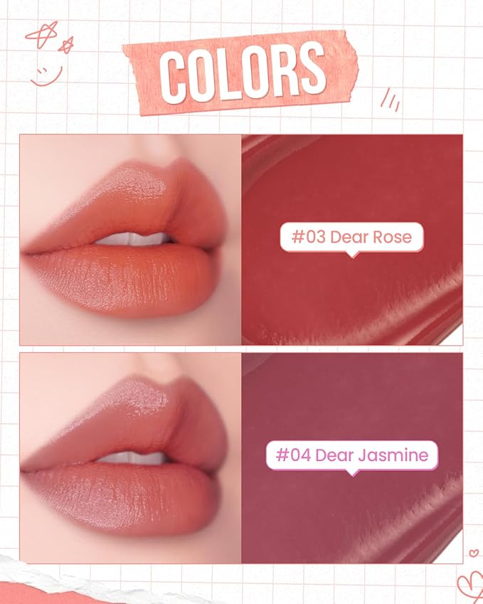 AMTS Webtoon True Beauty - 03 Dear Rose | High Pigment Non-Sticky Long-Wearing Long-Lasting | Korean Webtoon True Beauty