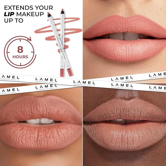 Matte Gel Lip Liner Pencil | Weightless & CreamyTexture - Sharpenable - Longwear & Waterproof - High Pigmented & Flawless Finish - Cruelty-free & Paraben-Free, 401, 1,7g/0.05oz. (Coral)