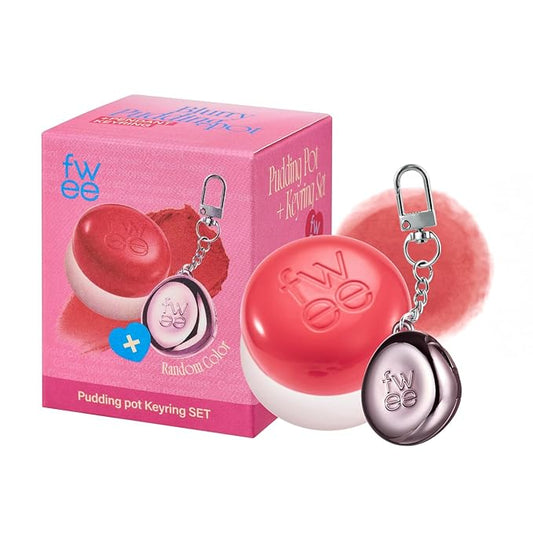 Blurry Pudding Pot + Keychain SET | Airbrushed Blush & Lip, Buildable Pigment, Long-lasting, Lightweight, Easy to Blend, Natural Soft Matte Finish Makeup – Seventeen (Sunny Coral) | 0.17 oz