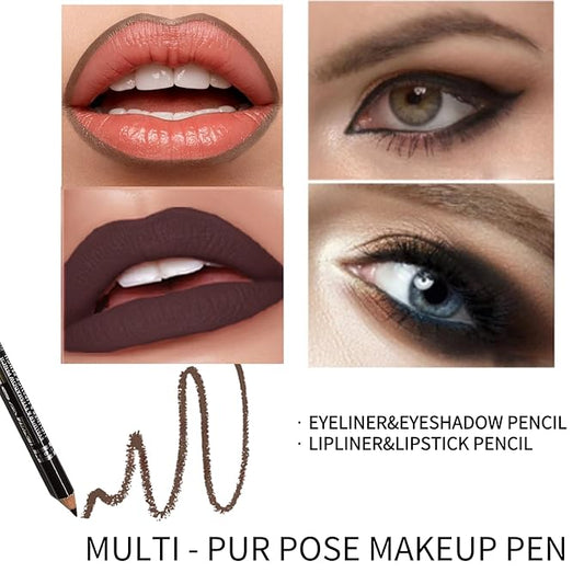 6PCS Matte Lip Liner Set - Premium Waterproof Brown Lip Liner Pencils for Defining & Filling Lips, Long-Lasting Smooth Lip Makeup, High Pigmented Lip Liner Pack for Perfect Nude & Natural Looks #3