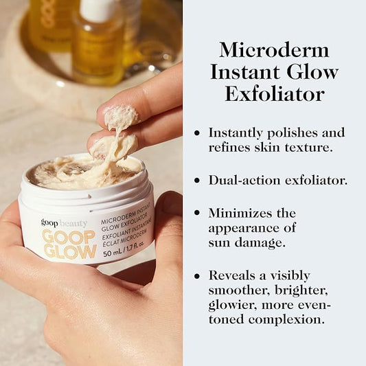 goop Beauty Microderm Exfoliator | Microdermabrasion Scrub to Smooth Textured Skin | Physical & Chemical Exfoliant | Micro-Exfoliating Minerals & Glycolic Acid | 0.5 fl oz