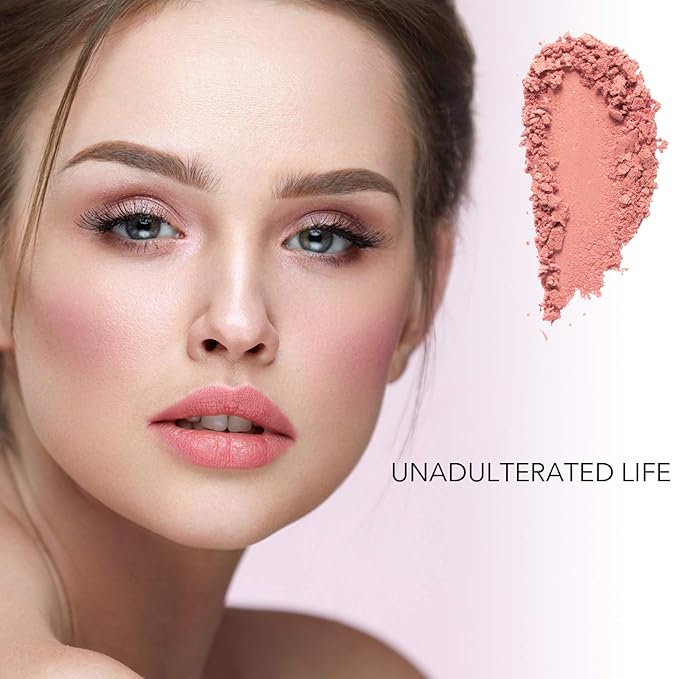 Bellaterra Cosmetics Mineral Loose Blush - Contouring, Long Lasting, Illuminating in 5 Shades for All Skin Types. (Unadulterated Life, 9g)