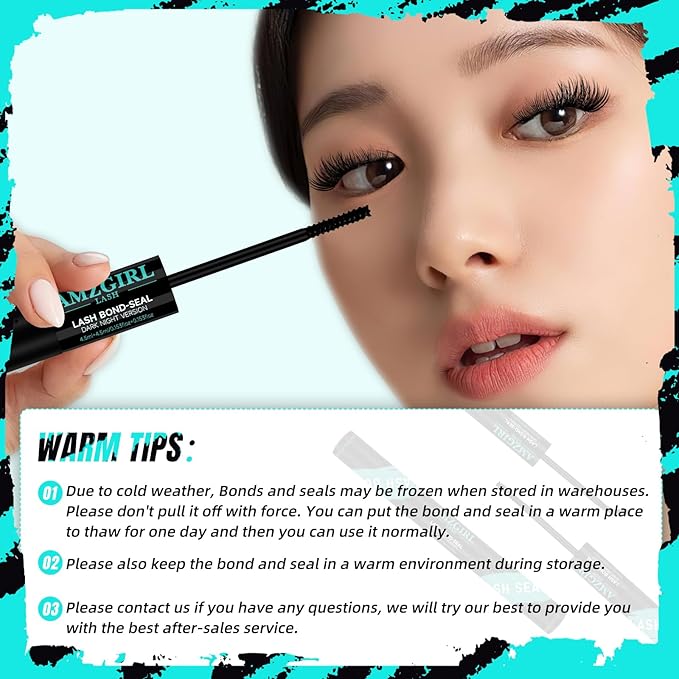 AMZGIRL LASH Midnight DIY Lash Extension Kit, 144 pcs Eyelash Clusters Kit Lash Bond and Seal, Lash Glue Remover and Applicator for Individual False Eyelashes Kit Lash Extensions(D-Mix 8-16mm Kit)