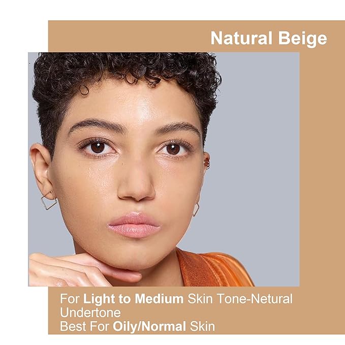 FV Waterproof Foundation, Medium Coverage, Oil-free & Long Lasting, Lightweight, Matte Foundation for Oily/Normal Skin, Transfer Proof Liquid Foundation Makeup, 30g, Natural Beige