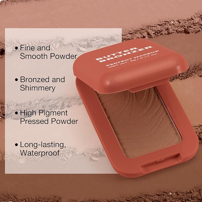 Boobeen Soft Matte Bronzer, Contour Palette for Face, Bronzing Blush Powder for Contouring, Long-lasting Buildable Bronzed Shimmer