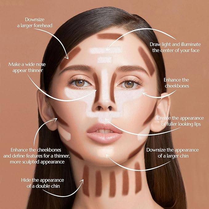 Contour Stick Beauty Wand, Liquid Contour Beauty Wand, Smooth, Lightweight, Liquid Bronzer Wand For A Naturally Sculpted Look, Vegan & Cruelty-Free (04#FAIR/LIGHT,12ML)