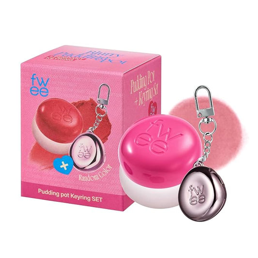 Blurry Pudding Pot + Keychain SET | Airbrushed Blush & Lip, Buildable Pigment, Long-lasting, Lightweight, Easy to Blend, Natural Soft Matte Finish Makeup – Baby (Soft Pink) | 0.17 oz
