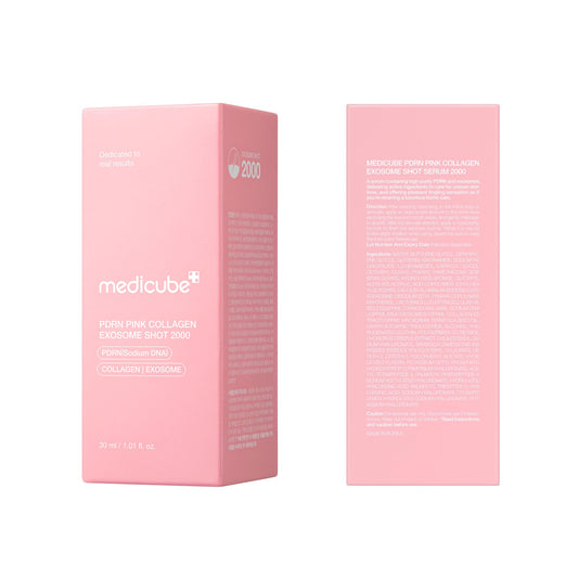 medicube PDRN Pink Collagen Exosome Shot Serum 2,000 PPM | Liquid Skin Booster | Exosome, Salmon DNA PDRN, Spicules | Uneven Skin Tone, Pore Care, Skin Texture | Korean Skin Care 1.01 fl.oz