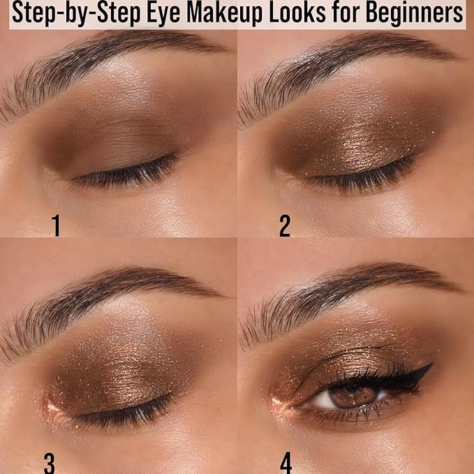 Black Smokey Eyeshadow Makeup Palette, Dark Smoky Eye Shadow Palettes for Halloween Goth Make up Glitter Shimmer Matte Pallets, Midnight Masquerade 21 Colors Brown Neutral Naked, Talc Free