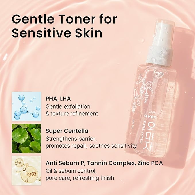 AVEA Daily Toner–Soothing, Hydrating & Balancing Facial Toner Mist with Traditional Korean Schisandra Extract, Niacinamide, Panthenol&Madecassoside for Radiant, Dewy Skin (3.38 fl oz, 100ml)