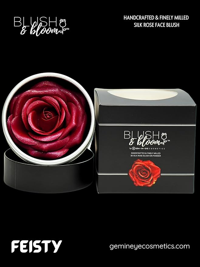 Blush & Bloom™ CLASSIC EDITION: FEISTY 3D Silk Rose Blush on Powder