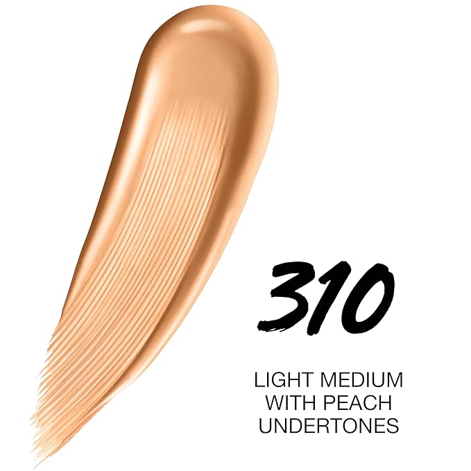 Maybelline Super Stay Up to 24HR Skin Tint, Radiant Light-to-Medium Coverage Foundation, Makeup Infused With Vitamin C, 310, 1 Count